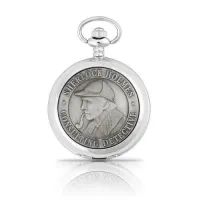 Picture Mechanical pocket watch decorated with Sherlock Holmes - a gift for a man