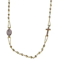 Zdjęcie Cudowny łańcuszek różaniec typu choker o długości 45 cm z fasetowanymi koralikami