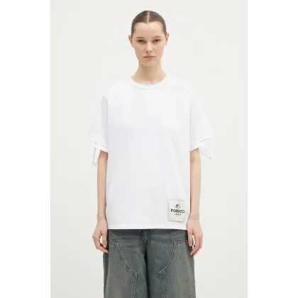 Zdjęcie Fiorucci t-shirt bawełniany Distressed kolor biały gładki M01FMTSH101CJ01WH06