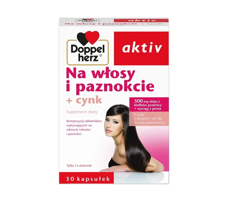 obrazek 1 Doppelherz Activ Na Włosy I Paznokcie + Cynk, Kapsułki DOPPELHERZ