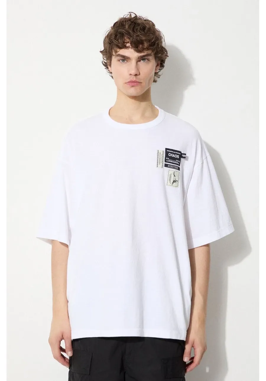 obrazek 1 Undercover t-shirt bawełniany Tee męski kolor biały z aplikacją UC1D4807.4