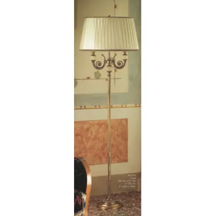 Zdjęcie Lampa podłogowa Empire z dwoma światłami i dwoma szklanymi kloszami Murano – Il Paralume Marina