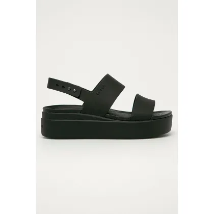 Zdjęcie Crocs sandały Brooklyn Low Wedge damskie kolor czarny 206453