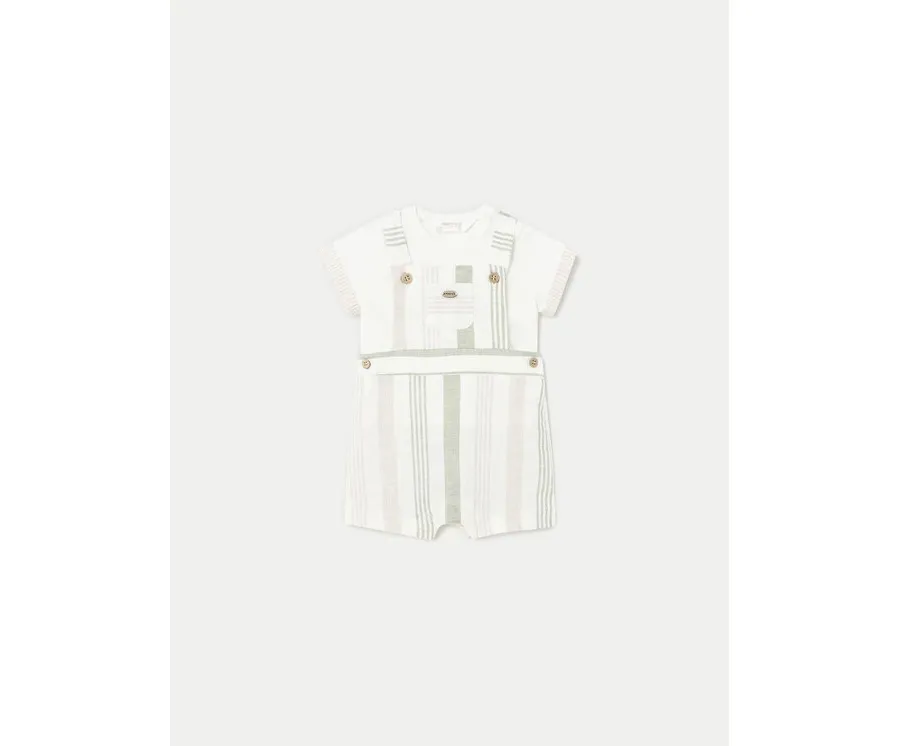 obrazek 1 Mayoral Komplet t-shirt i ogrodniczki 1637 Zielony Regular Fit