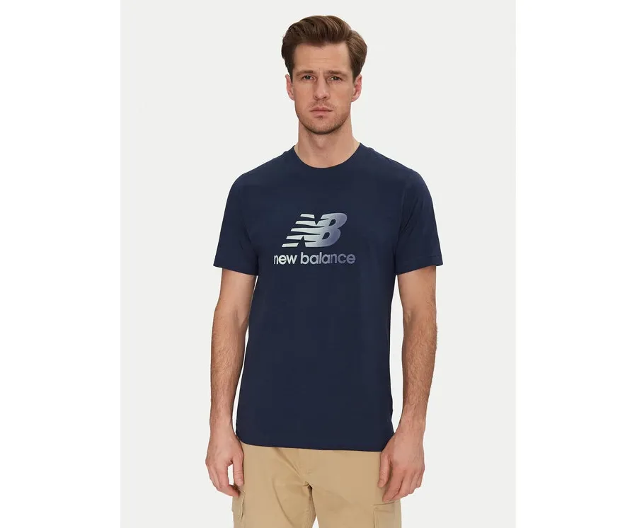 obrazek 1 New Balance T-Shirt MT51503 Niebieski Regular Fit