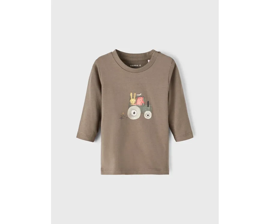 obrazek 1 NAME IT Bluzka 13206871 Brązowy Regular Fit