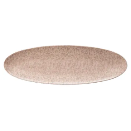Zdjęcie Wąski owalny talerz do serwowania 44x14 cm zdobiony różowym deseniem - Seltmann Weiden