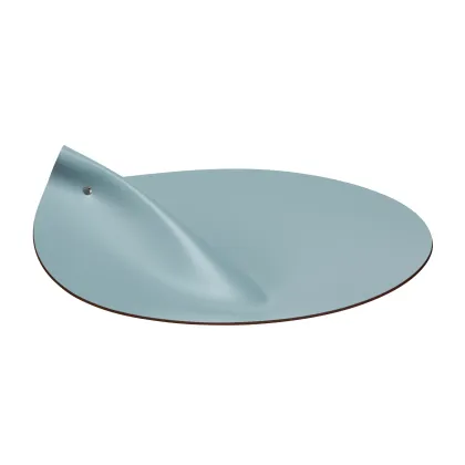 Picture Leather lid for a round basket Ø30 cm, light blue
