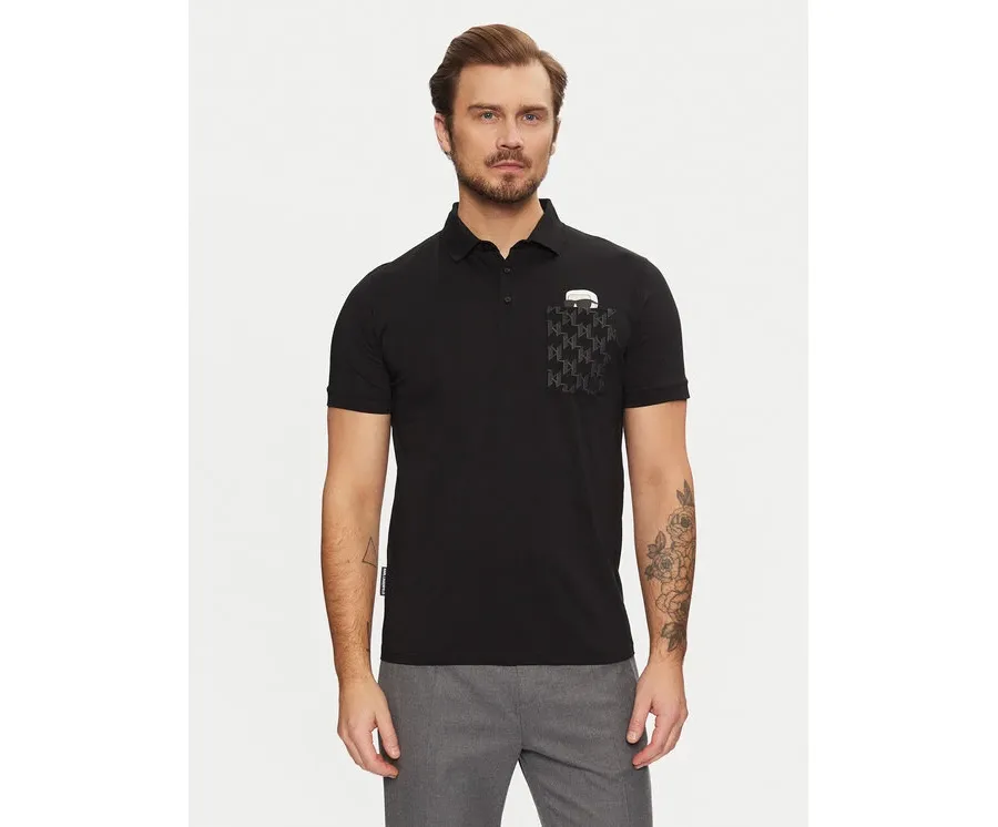 obrazek 1 KARL LAGERFELD Polo 745091 551251 Czarny Regular Fit