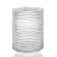 Picture Crystal waste bin with matte and transparent wave pattern - Il Paralume Marina