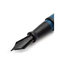 Picture Elegant Italian fountain pen Avatar Ur - Glossy Palladium Lapis Blue EF
