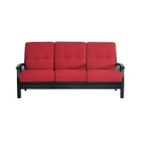 Picture Stylish three-seater Italian sofa with curved armrests