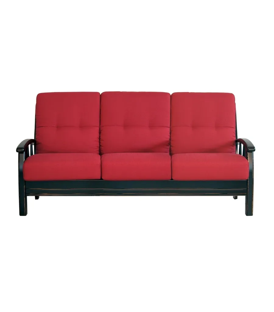 obrazek 1 Stylowa trzyosobowa włoska sofa z zakrzywionymi podłokietnikami