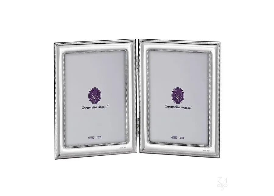 obrazek 1 Wyjątkowa podwójna ramka na zdjęcia 13×18 cm ze srebra - Zaramella Argenti