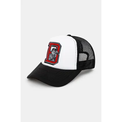Zdjęcie Billionaire Boys Club czapka z daszkiem College Trucker Cap kolor czarny z aplikacją B24360