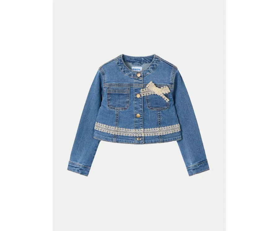 obrazek 1 Mayoral Kurtka jeansowa 3406 Granatowy Regular Fit