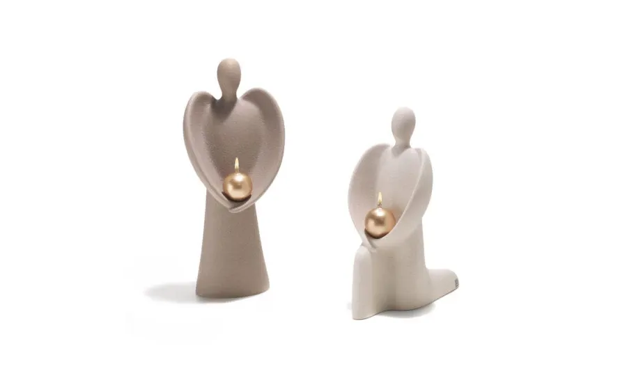 obrazek 4 Elegancka figurka ceramiczna - bożonarodzeniowy anioł