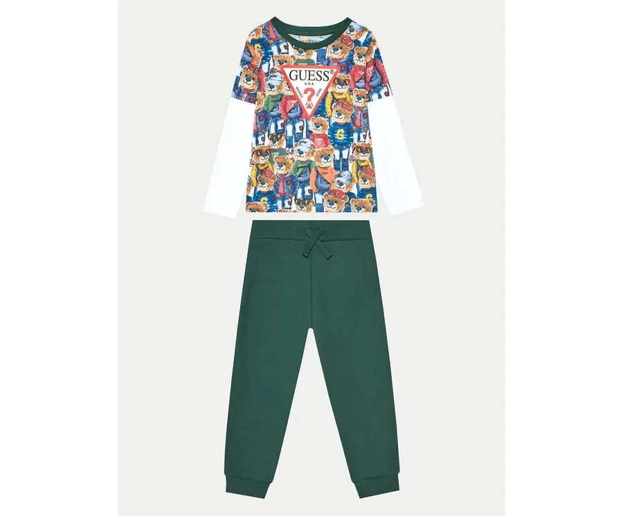 obrazek 1 Guess Komplet bluzka i spodnie N5RG10 K8HM4 Kolorowy Regular Fit