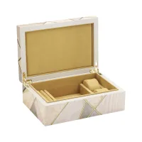 Picture A beautiful, stylish jewelry box made of noble wood