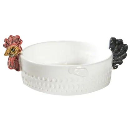 Zdjęcie Unikalna miska w wiejskim stylu z motywem kury - Virginia Casa