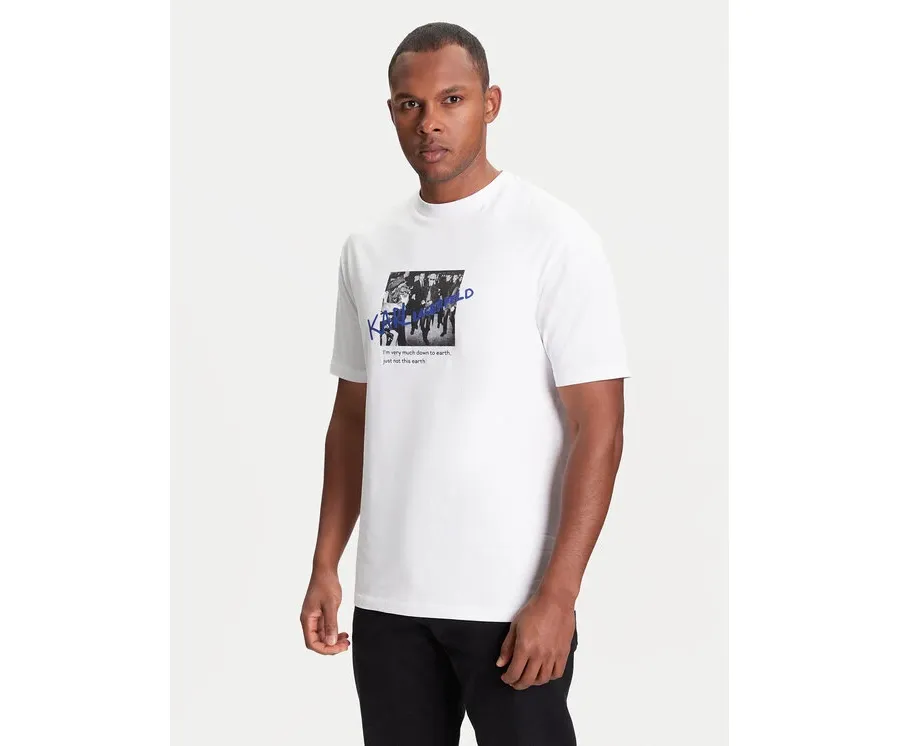 obrazek 1 KARL LAGERFELD T-Shirt 755143 553225 Biały Regular Fit