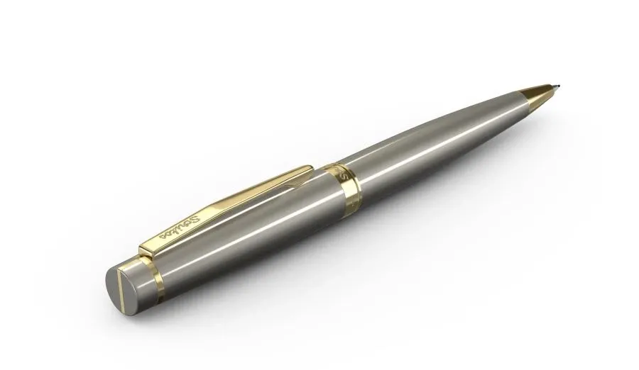 obrazek 2 Prezentowy ołówek automatyczny 0,7 mm w satynowo szarej tonacji