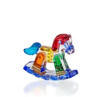 Zdjęcie Figurka małego konia na biegunach ze szkła murano