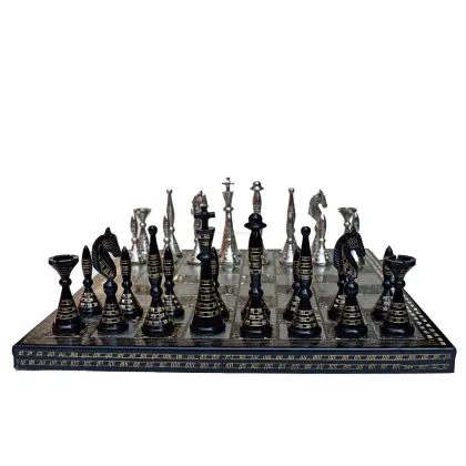 Zdjęcie Ekskluzywna plansza + figury szachowe z serii Palm Art - The Chess Empire