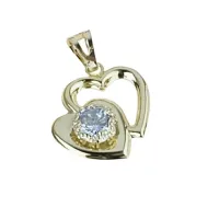 Picture Elegant pendant pair of shiny hearts