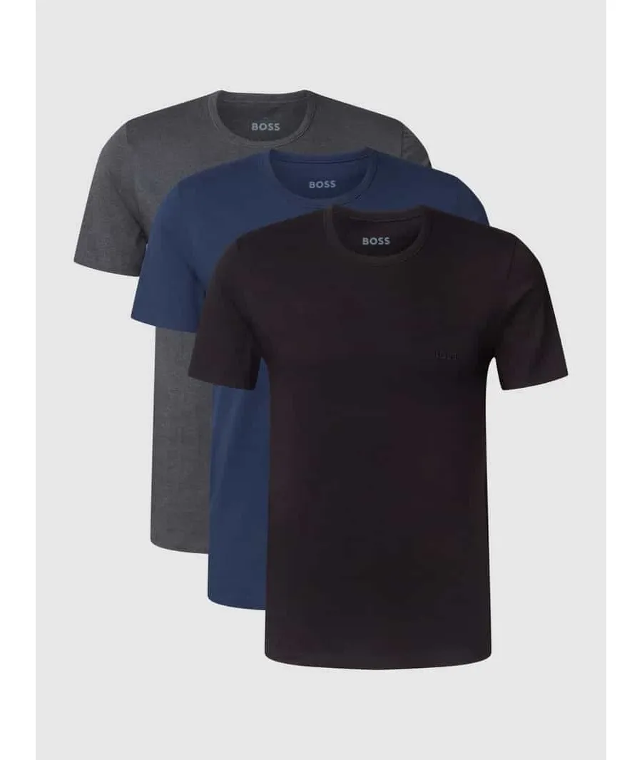 obrazek 1 T-shirt z wyhaftowanym logo, w zestawie 3 szt., model ‘Classic’