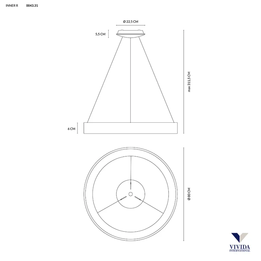 obrazek 3 Fantastyczna lampa wisząca INNER R 80