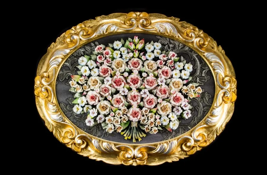 obrazek 1 Gustowny obraz do eleganckiego salonu z porcelany