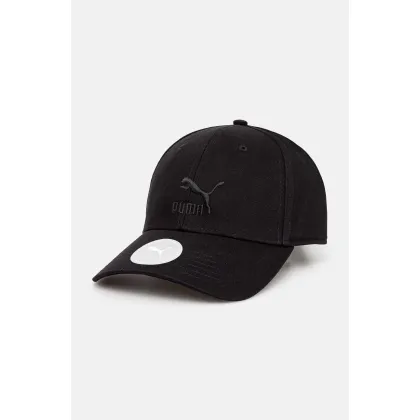 Zdjęcie Puma czapka z daszkiem bawełniana Classics BB Cap kolor czarny z aplikacją 025678