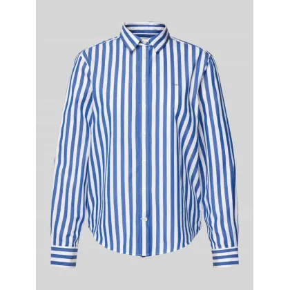 Zdjęcie Bluzka koszulowa o kroju regular fit z wyhaftowanym logo