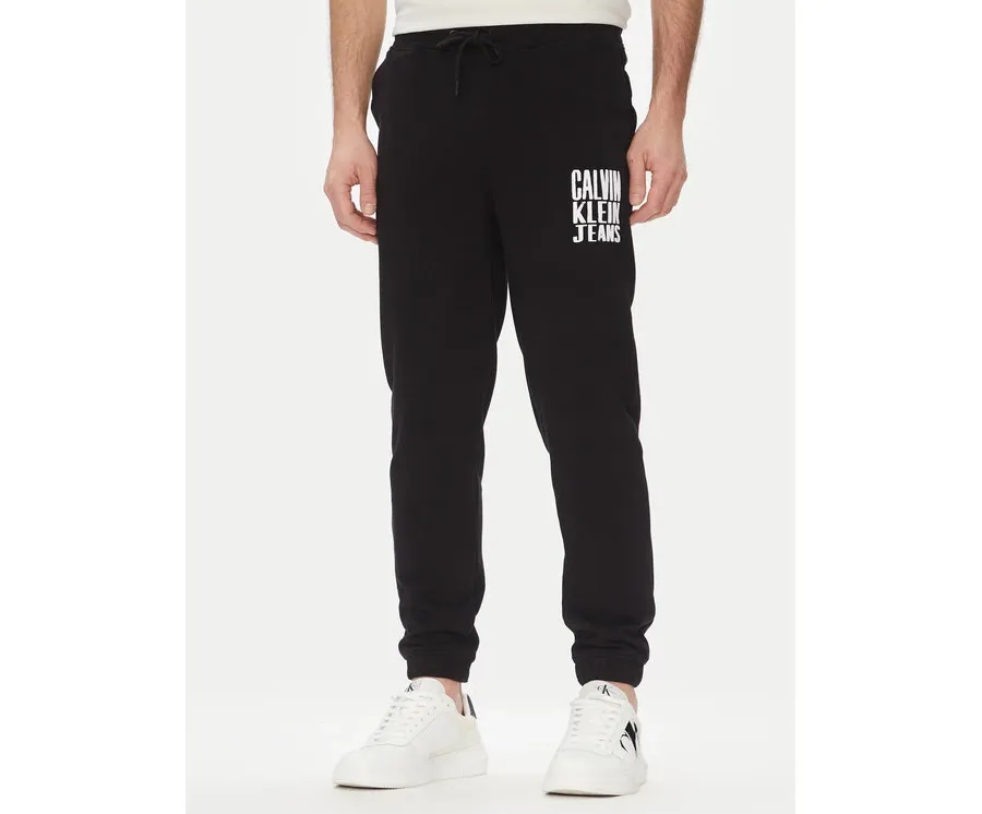 obrazek 1 Calvin Klein Jeans Spodnie dresowe Painted J30J327535 Czarny Regular Fit