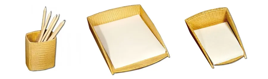picture 4 Leather desk set - 8 elements