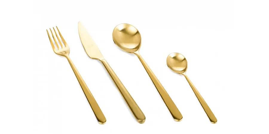 obrazek 2 Ekskluzywny włoski komplet 6 łyżeczek do espresso Linea Ice Oro