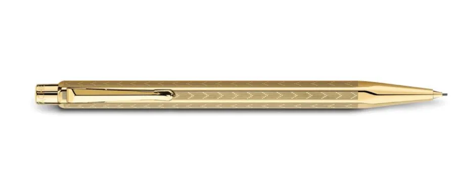 obrazek 1 Niezwykły ołówek mechaniczny Ecridor Chevron pozłacany, 0,7 mm