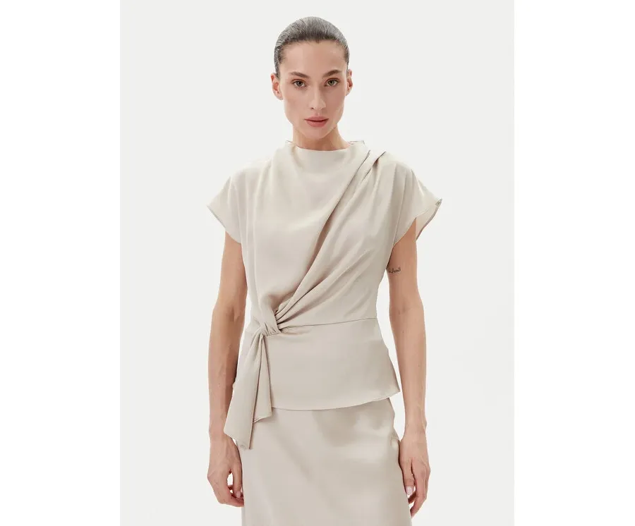 obrazek 1 Bruuns Bazaar Bluzka Acacia BBW4427 Beżowy Regular Fit