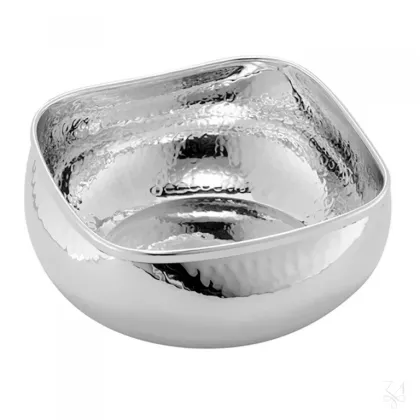 Picture Square silver Susanna bowl with a unique shape - Zaramella Argenti