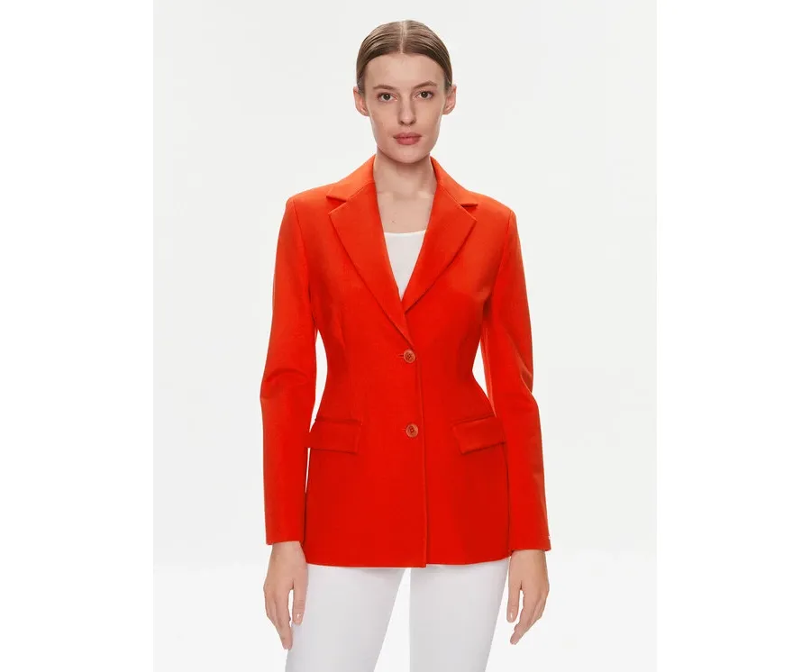 obrazek 1 Tommy Hilfiger Marynarka Slim Knit Sb Blazer WW0WW40341 Czerwony Slim Fit