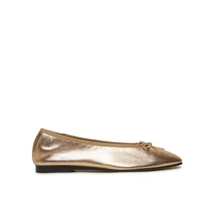 Zdjęcie Tommy Hilfiger Baleriny Ballerina Soft Leather Metallic FW0FW08452 Złoty