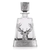Picture A unique whiskey decanter decorated with a deer motif - a unique gift