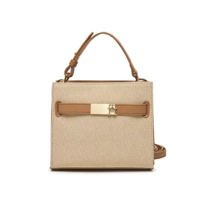 Zdjęcie Tommy Hilfiger Torebka Th Heritage Mini Satchel Canvas AW0AW17406 Beżowy