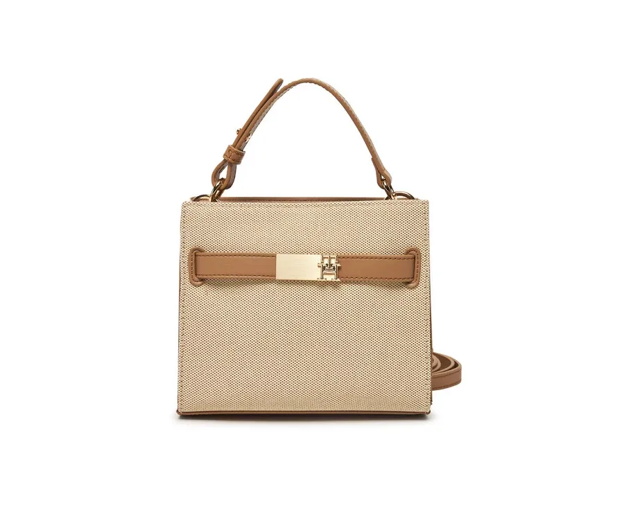 obrazek 1 Tommy Hilfiger Torebka Th Heritage Mini Satchel Canvas AW0AW17406 Beżowy