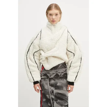 Zdjęcie Ottolinger kurtka Asymmetrical Teddy Jacket damska kolor beżowy przejściowa 1090603121