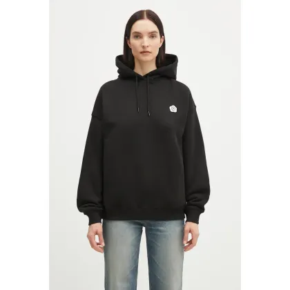 Zdjęcie Kenzo bluza bawełniana Boke Flower 2.0 damska kolor czarny z kapturem z aplikacją FF52SW1754MB.99J