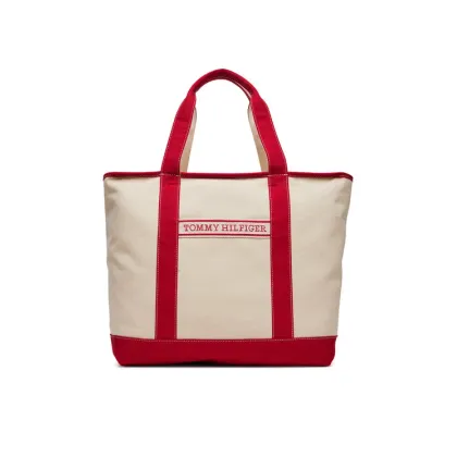 Zdjęcie Tommy Hilfiger Torebka Th Summer Canvas Tote AW0AW17421 Beżowy