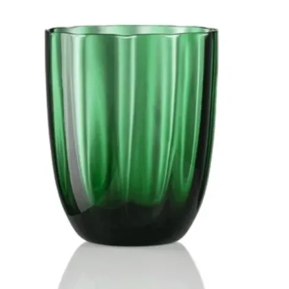 Zdjęcie Wyjątkowa zielona szklanka z włoskiego szkła Murano