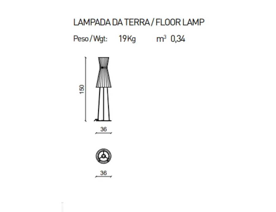 obrazek 3 Ekskluzywna, włoska lampa stojąca 150cm Mademoiselle - Ulivi Salotti